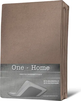 Produktbild von Spannbettlaken FROTTEE 180x200cm - 200x200cm taupe beige Spannbetttuch Bettlaken
