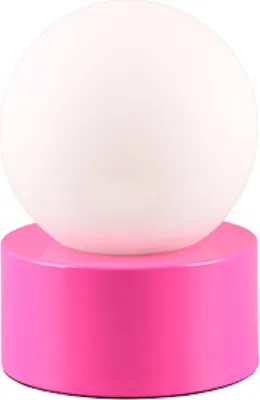 Image de Lampe de table Countess rose et blanche, 1xE14x25W, verre, dimensions : 17x12x12 cm, IP20, RL