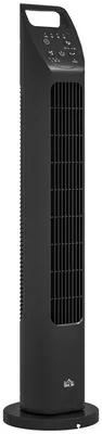 Produktbild von HOMCOM Turmventilator, 50W Standventilator mit 3 Modi, Fernbedienung, Schwarz