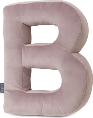 Produktbild von Bellochi Dekoratives Kissen Buchstabe B - puderrosa