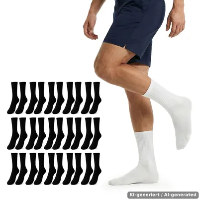 Produktbild von Herren Socken 15 Paar - Tennissocken & Sportsocken, KI-generiertes Bild