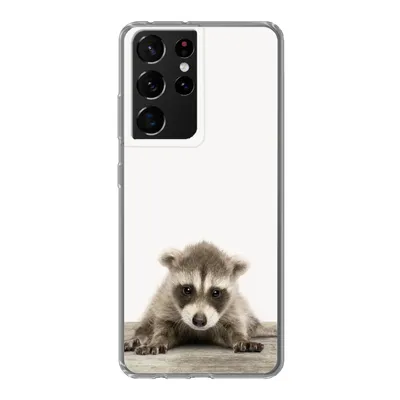 Produktbild von MuchoWow® Handyhülle Schutzhülle Hülle für Samsung Galaxy S21 Ultra Waschbär - Tiere - Jungen - Mädchen Silikon Softcase Handy Hülle - Mobiltelefon