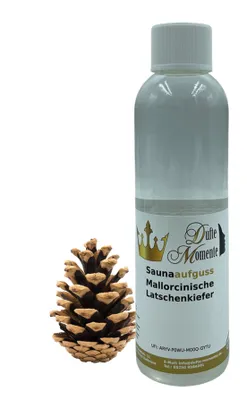 Produktbild von Dufte Momente | Saunaduft Konzentrat Mallorcinische Latschenkiefer 250ml | naturreine ätherische Öle | vegan, ohne Tierversuche