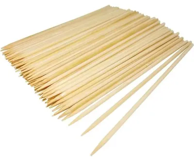 100 Holzspieße, 25 cm, für Grill, Obst & Gemüse