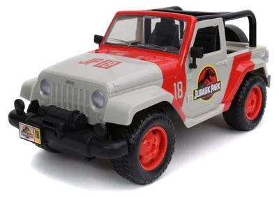 Image de Jada Toys Jurassic Park RC Jeep Wrangler (beige/rot, 1:16)