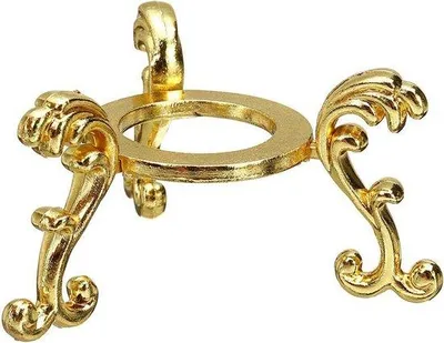 Produktbild von Famanu Kristallen Halter 54 mm - Gold und Silber - Metallbasis für Kristalle, Jade und Feng Shui Bälle - Dekoration für Zuhause und Büro