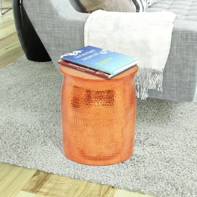Obrázok produktu pre vidaXL Stolička/bočný stôl Kladivový hliník medené farby