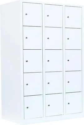 Produktbild von Schließfachschrank Wertfachschrank Fächerschrank Spind 15 Fächer Weiß 523537