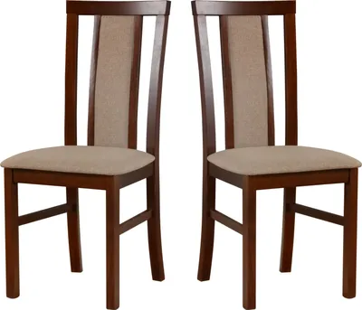 Image de LeafDesign Chaise de salle à manger en bois - Chaise hêtre massif - Chaise salle à manger set de 2 - Chaise en bois - Chaise de table - Chaise de cuisine set de 2, MILANO 7, noyer