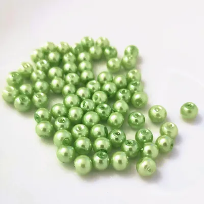 Image de Perles en verre - Type 'round' - 20g - 3 mm - Vert clair