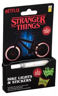 Produktbild von Stranger Things LED-Licht-Ventilkappe für Fahrrad/Auto + Aufkleber