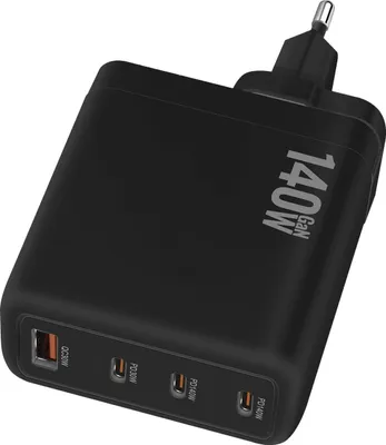 Produktbild von 140 W Multi-Port-GaN-Ladeger?t PD3.1 3C1A Super-Schnellladekopf Kompakt und tragbar fš¹r Mobiltelefone, Schwarz 3C1A
