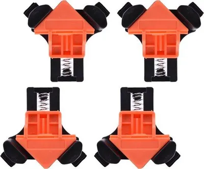 Obrázek produktu pro Úhlové svorky 90 stupňů, sada 4 ks, na dřevo, 5–22 mm