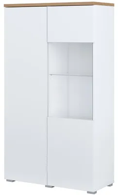 Obrázok produktu pre Vitrína MUDO 44 biela / dub mauvella