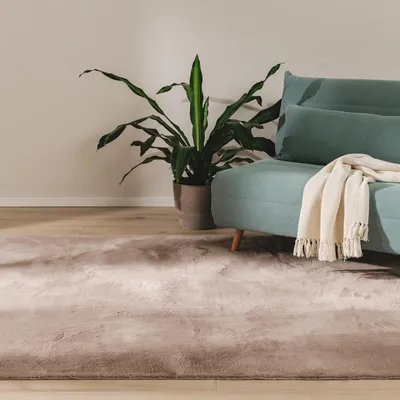 Obrázek produktu pro Koberec z umělé kožešiny - Imitace kožešiny - Taupe - 80 x 150 cm - Obývací pokoj