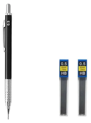 Productafbeelding van Set van 3 metalen vulpennen 0,3, 0,5 en 0,7 mm met mineerset