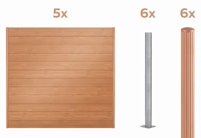 Produktbild von Alberts Sichtschutz Palitio als Set,Holzdekor hell, zum Aufschrauben, Länge 10,00m, Profilhöhe 150mm