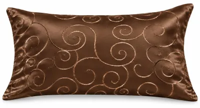 Produktbild von Kissenbezug 30x50 cm braun Damast Circle Deko Kissenhülle mit Reißverschluss