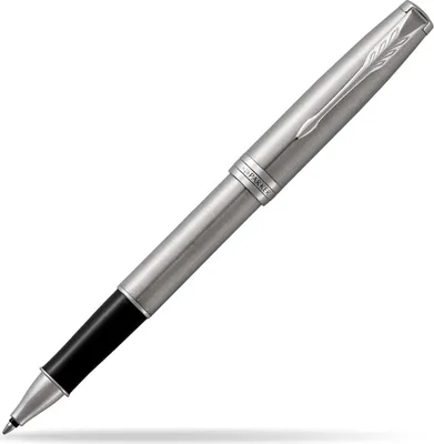 Zdjęcie produktu dla Parker Sonnet, Długopis z wkładem, Stal nierdzewna, Czarny, Metal, Stal nierdzewna, Pallad, Drobny