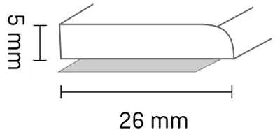 Produktbild von Döllken Flachleiste selbstklebend 1013 Weiß 2500mm