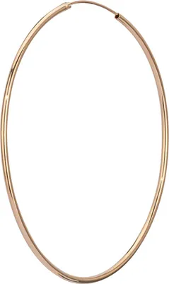 Produktbild von Single Creole Ohrringe Vergoldet Ohrschmuck Ohrhänger 70mm 7414
