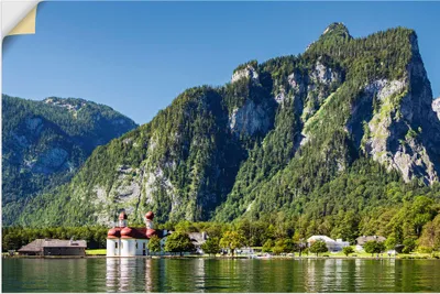 Produktbild von ARTland Wandbild, selbstklebend Blick auf den Königssee Größe: 90x60 cm