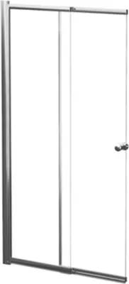 Productafbeelding van BADLAND Douchewand, doucheafscheiding, 2-delig, EASY SLIDE, 100x150 cm, gehard glas, 4 mm