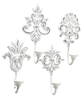 Produktbild von Garderobenhaken Ivy Metall H.14,5 cm weiß 4er Set
