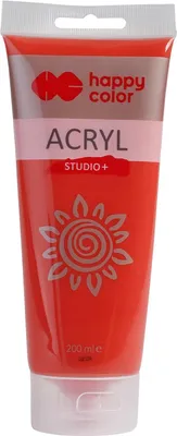 Obrázok produktu pre Happy Color Farba akrylowa Studio 200 ml jasnoczerwona kadmowa