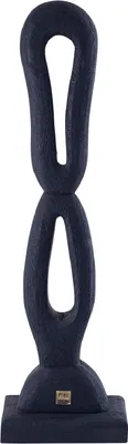 Produktbild von PTMD – Rhyce-Statue – Schwarz – 17 x 11 x 65 cm