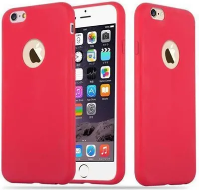 Produktbild von Cadorabo Hülle für Apple iPhone 6 / 6S Schutzhülle in Rot Handyhülle TPU Silikon Etui Case Cover