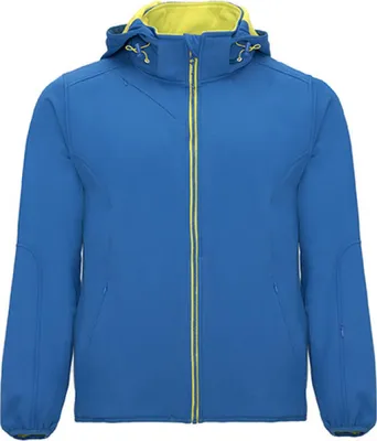 Immagine prodotto di Roly SS6428 | Giacca Softshell Siberia da uomo, idrorepellente e antivento - Colore: Royal Blue 05/Lime Punch 235 - Taglia: S