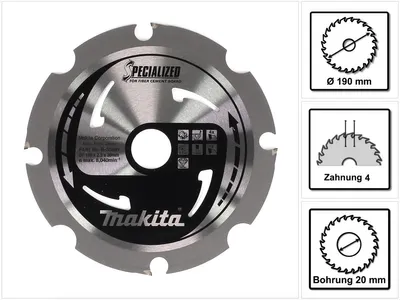 Produktbild von Makita SPECIALIZED Sägeb.190x30x4Z B-33691