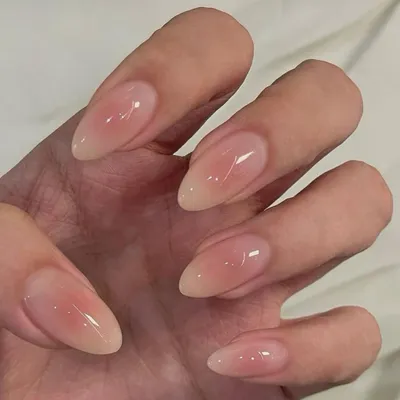Produktbild von Press on Nails Mandel Ombré Rosa Weiß 24 Stück Set