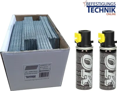 Produktbild von Nägel 50mm verzinkt Brads 20° für Tjep Gas Nagler VF-16/64 Paslode IM65A F16 IM250A 16G BR-07