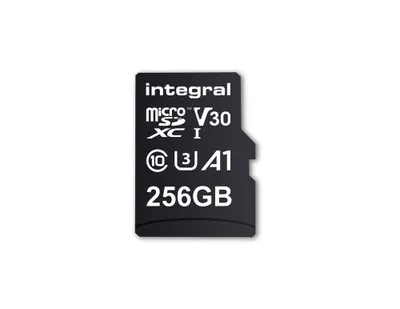 Produktbild von Integral e256GB Micro SD Karte MicroSDXC UHS-1 U3 Cl10 V30 A1 Bis zu 100Mbs Lesen 50Mbs Schreiben