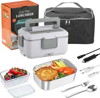 Zdjęcie produktu dla Elektryczny pojemnik na lunch, pojemność 2,5 l, technologia ogrzewania PTC, szary, UE