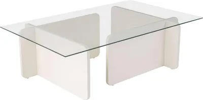 Produktbild von Kallias - Couchtisch, 105x65x30h cm Weiß, Zeitschriftenablage