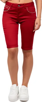 Produktbild von Cipo & Baxx Damen Regular Fit Shorts Mid Waist WK196 Burgundy W28