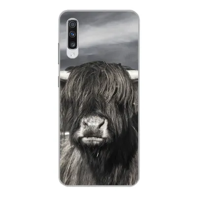 Produktbild von MuchoWow® Handyhülle Schutzhülle Hülle für Samsung Galaxy A70 Schottischer Highlander - Tiere - Hörner Silikon Softcase Handy Hülle - Schutzhaube