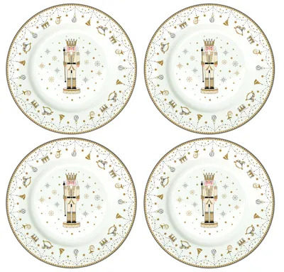 Produktbild von 4er Set Kuchenteller ROYAL NUTCRACKER Nussknacker D. 19cm GB Easy Life
