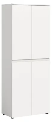 Image de Scarpa armoire de rangement 4 portes blanches.