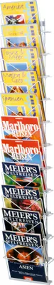 Obrázok produktu pre Kerkmann Zeitschriften-Wandhalter 6502 11Fächer 26x140cm lichtgrau