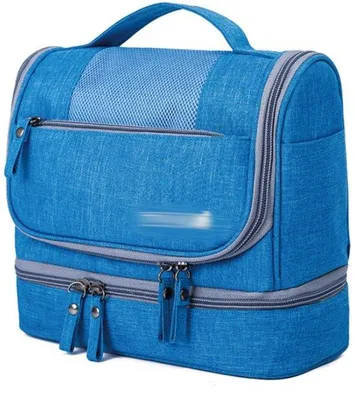 Image de Trousse de toilette à suspendre, pour femme, lot de deux, bleu