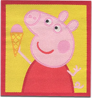 Obrázek produktu pro Peppa Wutz © ice cream - nášivka, nažehlovací, nažehlovací aplikace, nášivky, k nažehlení, velikost: 5,9 x 5,3 cm