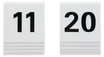 Zdjęcie produktu dla Securit TN-11-20-WT Securit Tischnummernset 11 - 20 , weiß, Acryl