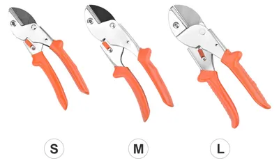 Image de Sécateur à lame en acier avec poignées ergonomiques – Ciseaux de jardinage et d'élagage – Ciseaux pour bonsaï – Kit d'outils de jardinage professionnels pour plantes, rosiers, fleurs et arbres fruitiers