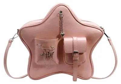 Produktbild von Sternförmige Tasche, Sterne, Rucksack, Stern-Geldbörse, niedlich, ästhetisch, Y2K, Retro, Gothic, Crossbody-Tasche für Mädchen und Damen, für den täglichen Gebrauch