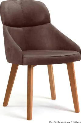 Produktbild von Esszimmerstuhl (6er-Set) Dasya 52x82x63 Eiche geölt/Braun