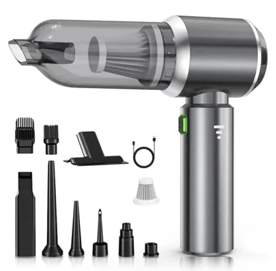 Produktbild von Handstaubsauger, 18000Pa Akku staubsauger Kabellos,mit Bürstenloser Motor, 3-Gang Mini Auto Kabellos Staubsauger für Büro Genutzt, Haus, Küche Grau